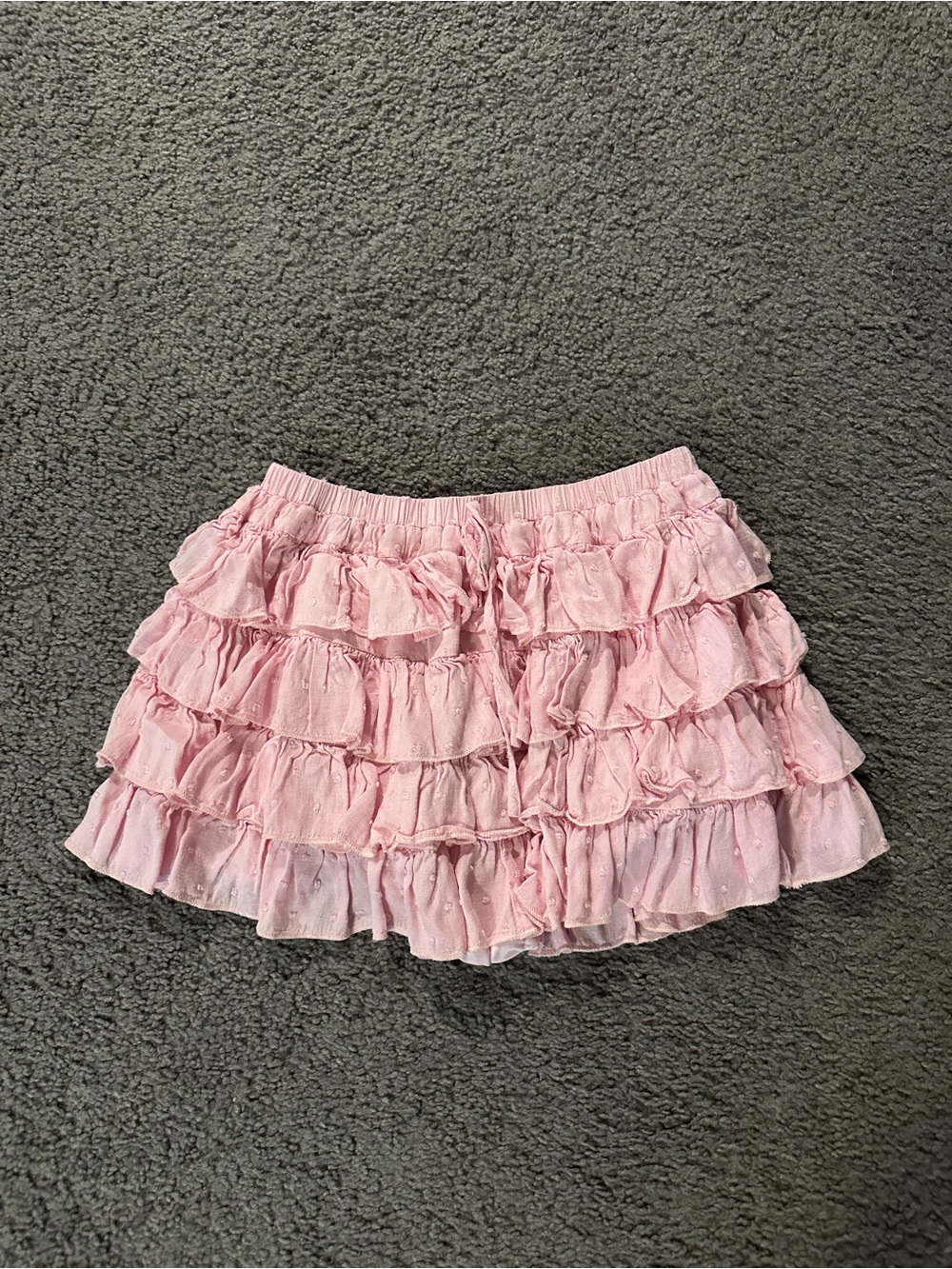Altar'd State Light Pink Ruffle Tiered Skirt